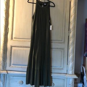 Dark green sleeveless dress
